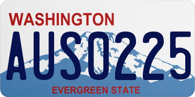 WA license plate AUS0225