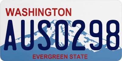 WA license plate AUS0298