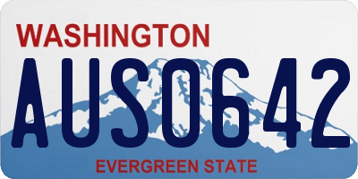 WA license plate AUS0642