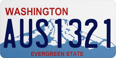 WA license plate AUS1321