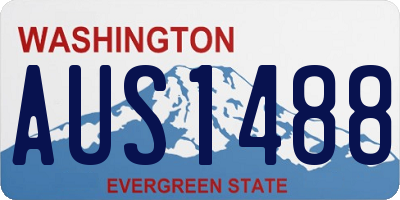 WA license plate AUS1488