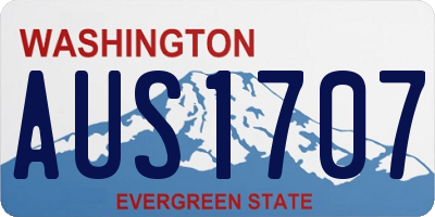 WA license plate AUS1707