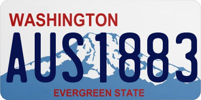 WA license plate AUS1883