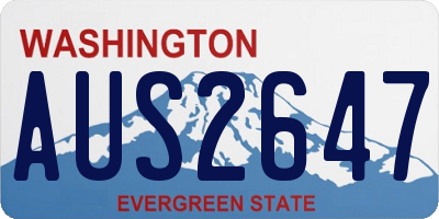 WA license plate AUS2647
