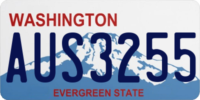 WA license plate AUS3255