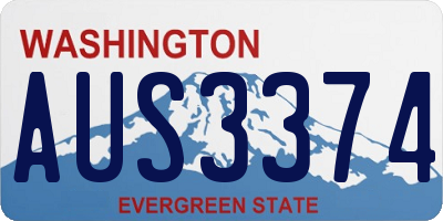 WA license plate AUS3374