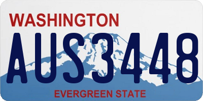 WA license plate AUS3448