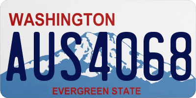 WA license plate AUS4068