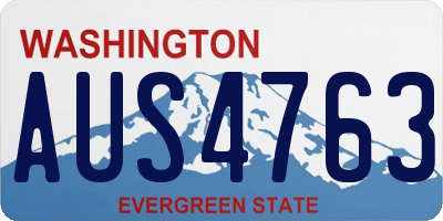 WA license plate AUS4763