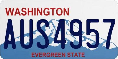 WA license plate AUS4957