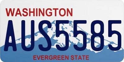 WA license plate AUS5585