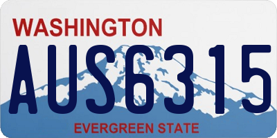 WA license plate AUS6315