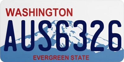 WA license plate AUS6326