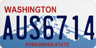 WA license plate AUS6714