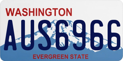 WA license plate AUS6966