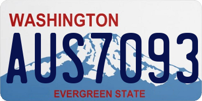 WA license plate AUS7093