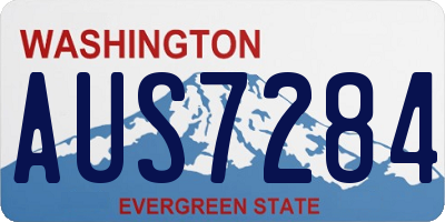 WA license plate AUS7284