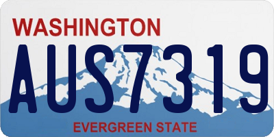 WA license plate AUS7319