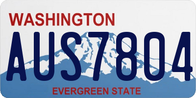 WA license plate AUS7804