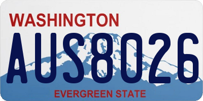 WA license plate AUS8026