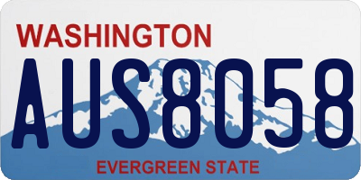 WA license plate AUS8058