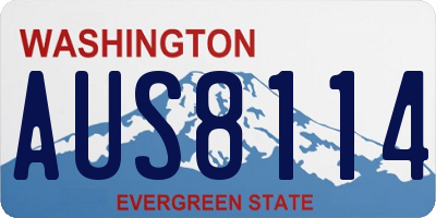 WA license plate AUS8114