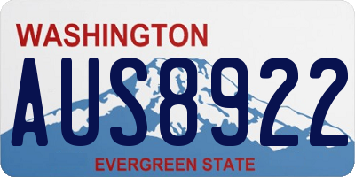 WA license plate AUS8922