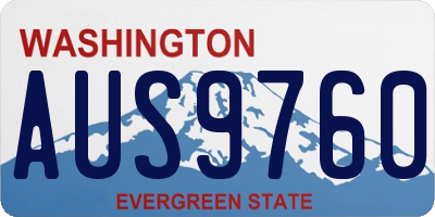 WA license plate AUS9760