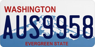 WA license plate AUS9958