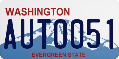 WA license plate AUT0051