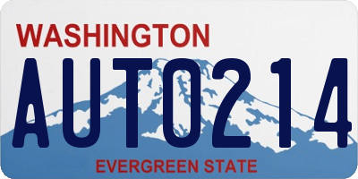 WA license plate AUT0214