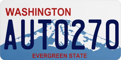 WA license plate AUT0270