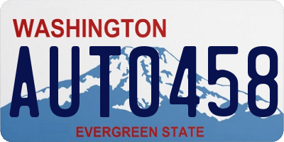 WA license plate AUT0458