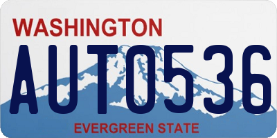 WA license plate AUT0536