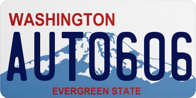 WA license plate AUT0606