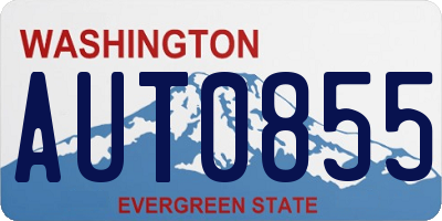 WA license plate AUT0855
