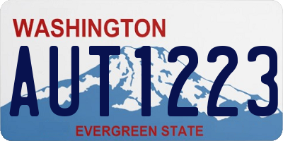 WA license plate AUT1223