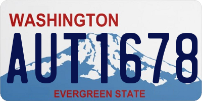 WA license plate AUT1678
