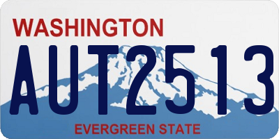WA license plate AUT2513