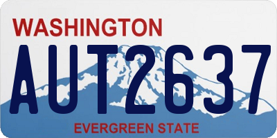 WA license plate AUT2637