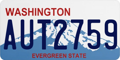 WA license plate AUT2759