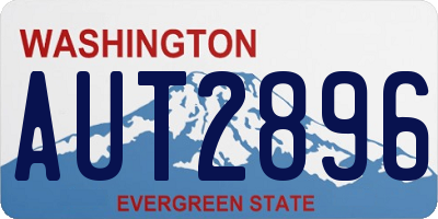 WA license plate AUT2896