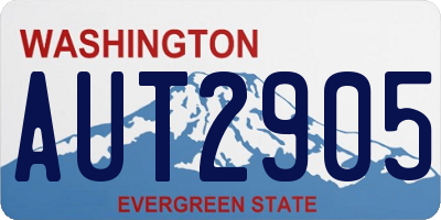 WA license plate AUT2905