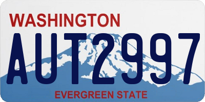 WA license plate AUT2997