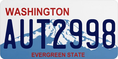 WA license plate AUT2998