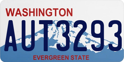 WA license plate AUT3293