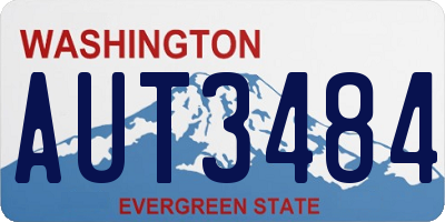 WA license plate AUT3484