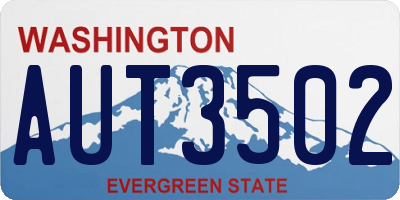 WA license plate AUT3502