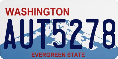 WA license plate AUT5278
