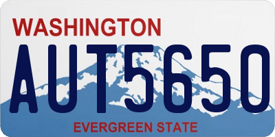 WA license plate AUT5650